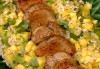 Aperitiv cu kiwi ananas si carne din conserva