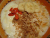 Budinca de mei cu banane si granola