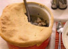 Ciorba de porc si pui in paine (maramureseana)