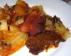 Cotlet de porc impanat cu slanina afumata