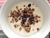 Gris cu lapte de soia si granola