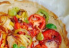 Pizza cu blat din faina de naut (fara faina)
