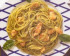 Spaghete cu carne de pui si sos verde