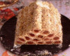 Tort din clatite cu visine si frisca