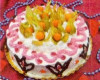 Tort exotic cu crema de zmeura