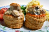Vol au vent cu ciuperci si legume