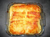 Budinca de franzela cu branza de vaca