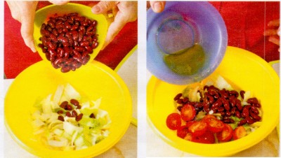 reteta in imagini: salata de andive cu fasole
