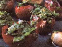 Ardei umpluti cu rucola, ansoa si capere a la Jamie Oliver