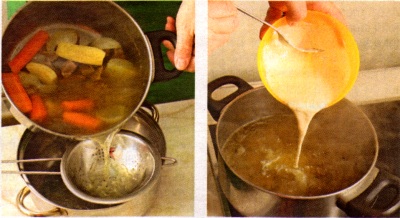 bors de porc cu tarhon si smantana, reteta in imagini