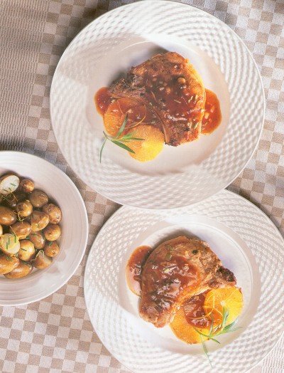 cotlet de porc cu portocale