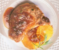 Cotlet de porc cu portocale