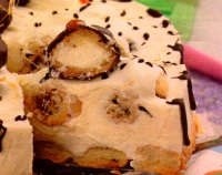 Tort ecler cu crema de vanilie si ciocolata