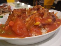 Friptura de porc cu sos de rosii
