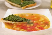 Supa Ribollita cu fasole si spanac