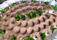 Kibbe crude din miel si bulgur (kibbe nayye)