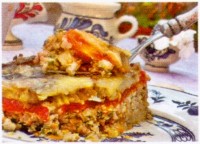 Musaca de vinete cu carne de pui