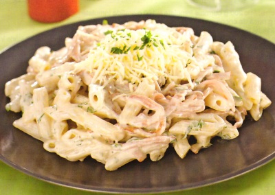 penne rigate cu smantana
