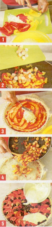 pizza cu orez in imagini
