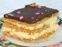 Prajitura cu crema de ciocolata si vanilie