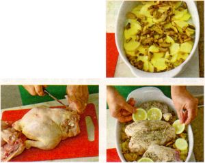 pui cu ciuperci la cuptor retete in imagini