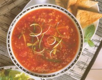 Supa de rosii cu bulgur si dovlecei