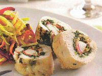 Rulada din piept de pui cu fructe de mare