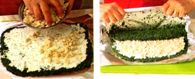 preparare rulada cu urda si spanac
