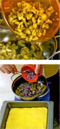 Salata de gogonele cu ceapa si mamaliga in imagini