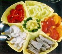 Salata de legume cu carne de vitel
