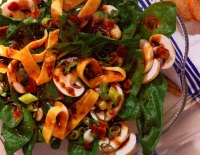 Salata de spanac cu ciuperci
