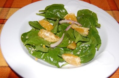 salata de spanac cu portocale