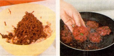 chiftele sfecla rosie carne tocata