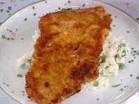 Snitel din carne de vita cu orez