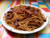 Spaghete cu sos de soia