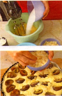 tarta cu prune migdale pasi