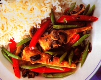 Tofu cu ciuperci si ardei