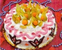 Tort exotic cu crema de zmeura