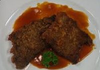Snitel din carne de vita cu sos de ardei